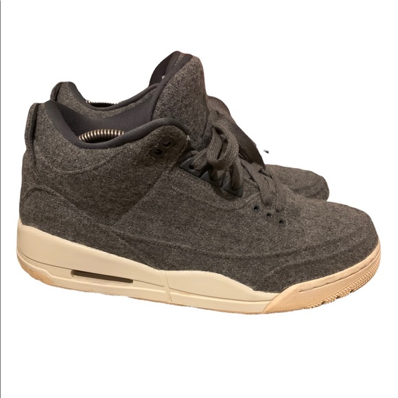 retro 3 wool grey